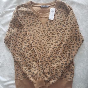 abercrombie leopard sweatshirt